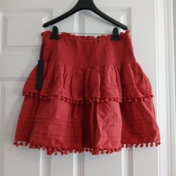 NWT House of Harlow 1960 Boho Skirt Set Burnt Orange - Picture 9 of 14